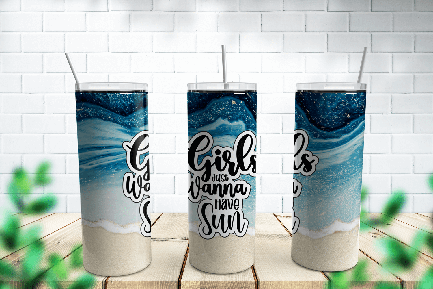 Girls Just Wanna Have Sun Tumbler Wrap