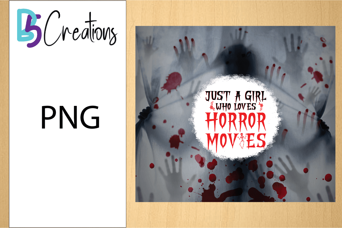Just A Girl Who Loves Horror Movies Tumbler Wrap - Image 2